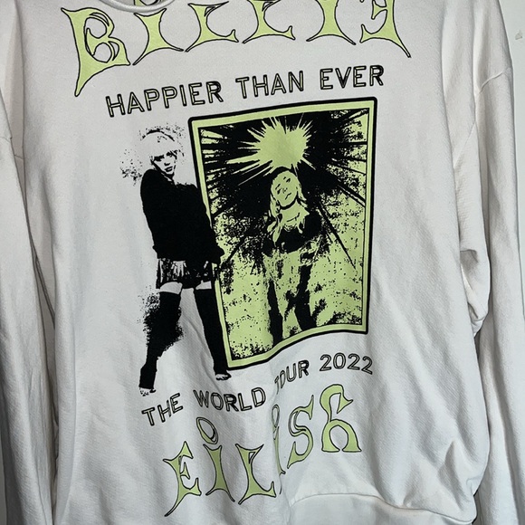 Billie Eillish Happier Than Ever Tour organic cotton unisex hoody. New - Picture 3 of 10